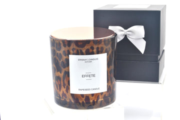 Eriskay Leopard Candle in Effete