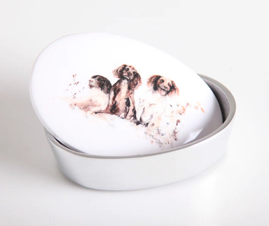 Fair Trade Meg Hawkins Spaniels Trinket Box - From Suzie’s