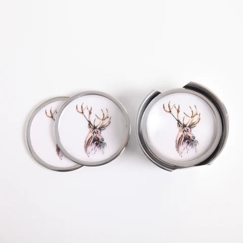 Fair Trade Stag Coaster Set